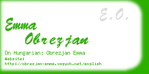 emma obrezjan business card